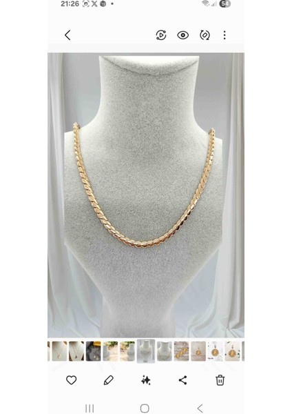 Melekcehobi Takı Minimal ve Zarif 18K Rose Altın Renk Zincir Kolye" fiyatları