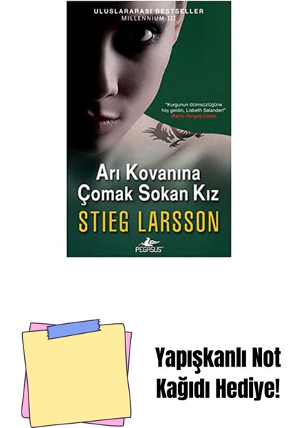 Arı Kovanına Çomak Sokan Kız : Millennium Serisi 3.kitap + Yapışkanlı Not Kağıdı
