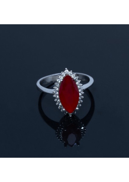 925 Ayar Gümüş Doğal Taşlı Kadın Yüzük Tek Adet Mevcut Parmağa Göre Ayarlanır 3.50 gr