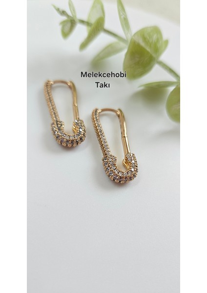 Melekcehobi Takı Modern ve Şık Taşlı Çatal Iğne Küpe fiyatları