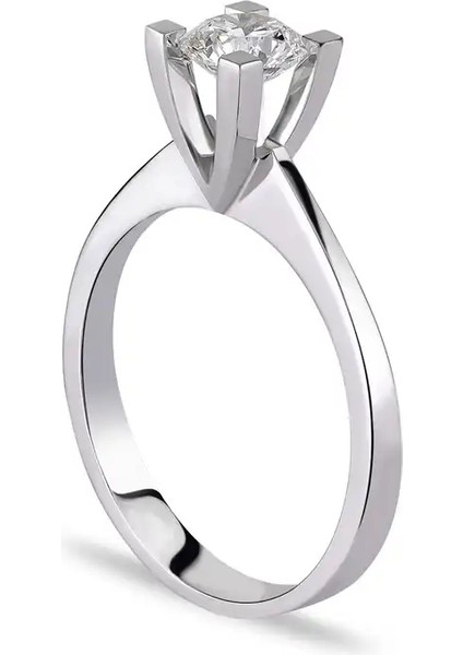 0,35 Karat F Renk Hrd Sertifikalı Pırlanta Tektaş Yüzük fiyatları