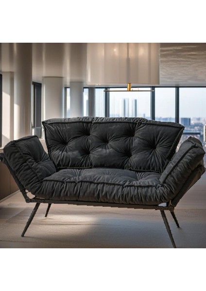 Yatak Olabilen Mekanizmalı Ikili Kanepe | Kolları Açılan Yataklı Koltuk | Modern & Fonksiyonel Çekyat