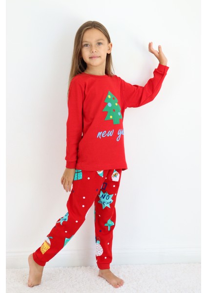 Kız Çocuk Orta Kalınlıkta Basic Baskılı Pijama Takımı modelleri