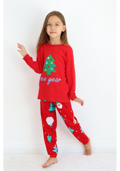 Kız Çocuk Orta Kalınlıkta Basic Baskılı Pijama Takımı fırsatları