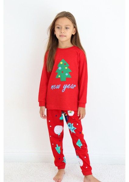 Kız Çocuk Orta Kalınlıkta Basic Baskılı Pijama Takımı indirimleri