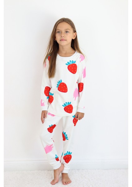 Kız Çocuk Orta Kalınlıkta Basic Baskılı Pijama Takımı fiyatları