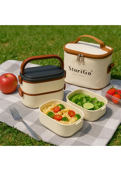 Lunch Box + Termos Çanta Hediyeli Beslenme Kutusu Yemek Saklama Taşıma