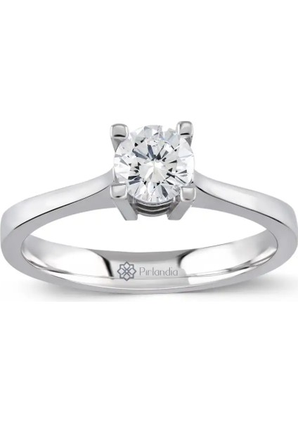 0,50 Karat F Renk Gıa Sertifikalı Pırlanta Tektaş Yüzük