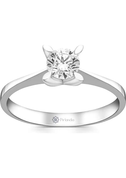 0,70 Karat F Renk Hrd Sertifikalı Pırlanta Tektaş Yüzük