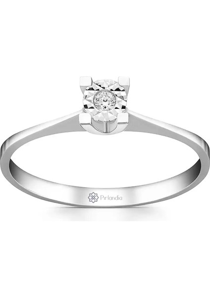 0,03 Karat Pırlanta Tektaş Yüzük