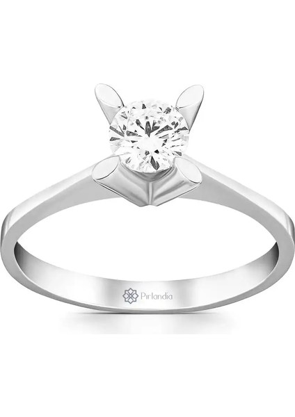 0,40 Karat F Renk Hrd Sertifikalı Pırlanta Tektaş Yüzük