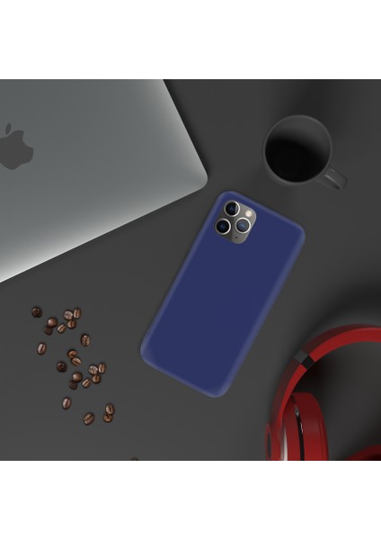 Apple iPhone 11 Pro Max İnce Mat Silikon Kılıf Lacivert modelleri