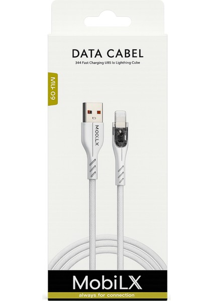 Mobilx 3.4A Lightning Şarj Kablosu – USB To Lightning | Örgülü Yapı | Model: Mu-09 fiyatları