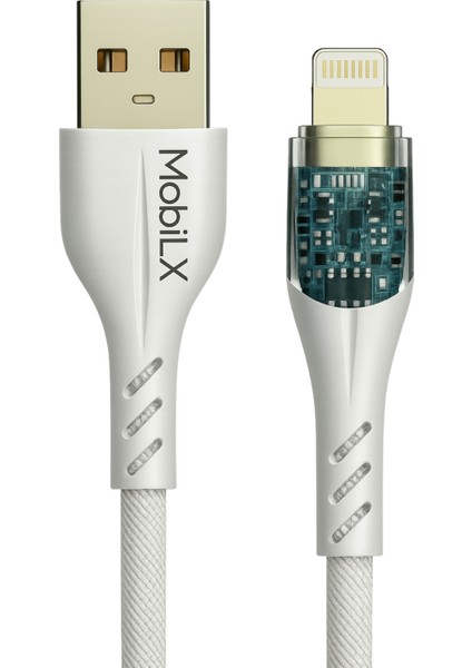 Mobilx 3.4A Lightning Şarj Kablosu – USB To Lightning | Örgülü Yapı | Model: Mu-09 modelleri