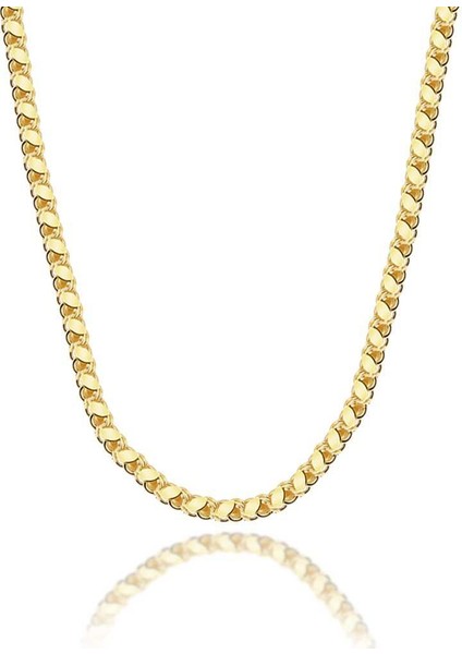 Arpa Zincir Gümüş Kolye Gold