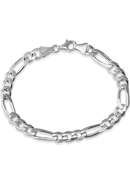 Gümüş Erkek Bileklik Figaro