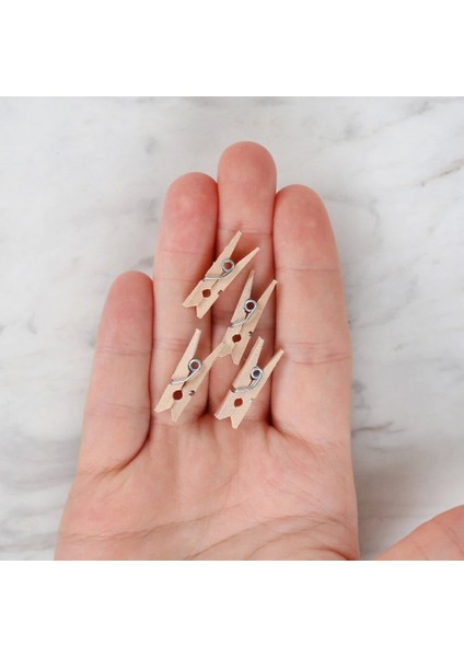 Loren 10 Lu Natural Mini Ahşap Mandal modelleri