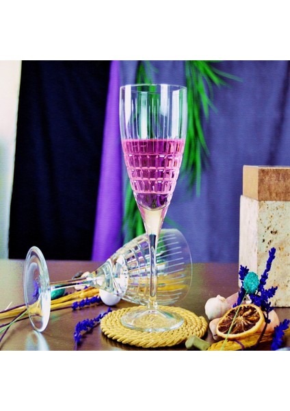 Kesme Kristal Beyaz ve Rose Şarap Kadeh 6 Adet 230CC fiyatları
