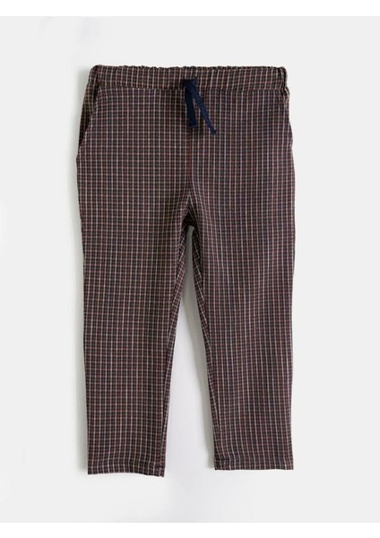 Erkek Çocuk Ekose Kareli Pantolon (Kumaş)