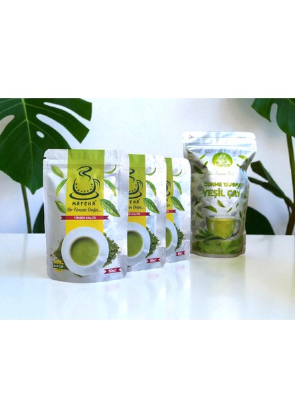 Çayı 50 Gram 3'lü (Saf Matcha ) + 1 Paket Gurme Yaprak Yeşil Çay fiyatları