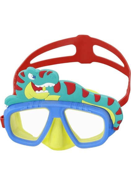 Figürlü Deniz Havuz Yüzücü Çocuk Maske Timsah Hayvan 3 - 7 Yaş Arası 22064