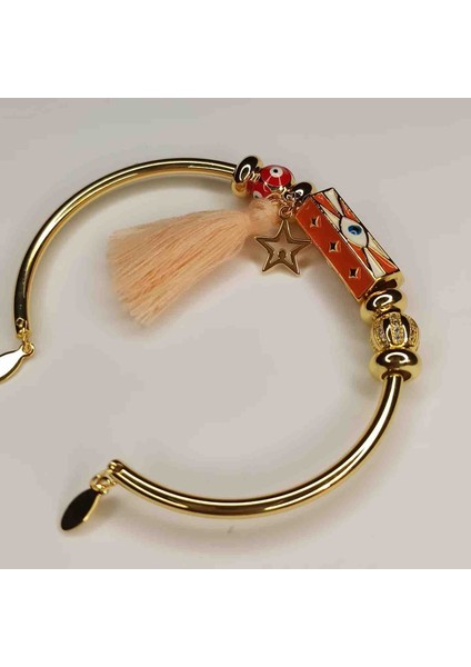 Özel Seri Zirkon Taşlı Çelik Mineli Etnik Kelepçe Bileklik modelleri