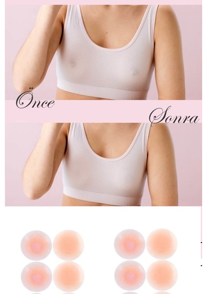 4 Çift Silikon Göğüs Ucu Kapatıcı, Meme Ucu Kapatıcı Göğüs Ucu Gizleyici