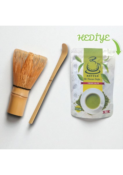 Bambu Whisk ve Bambu Scoop (El Yapımı Bambu Karıştırıcı ve Kaşık)