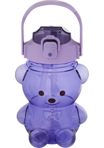Boyun Askılıklı, Hediyeli, İthal Lüx Mavi Ayıcıklı Matara 1100 Ml. (449)