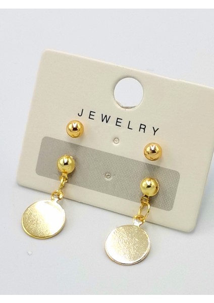 Renkli Kararmaz Papatya Figürlü Lüks Küpe