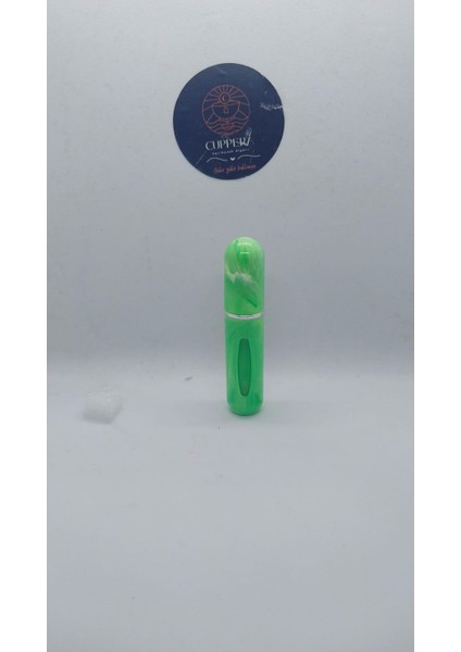 Mini Seyahat Parfüm Dolumlu Atomizer, Taşınabilir Parfüm Sprey Şişesi 5 ml (Fıstık Yeşili Desenli)