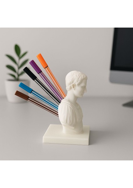 Sezar Büstü Kalemlik Organizer Masaüstü Dekoratif Kalem Düzenleyici fiyatları