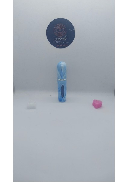 Mini Seyahat Parfüm Dolumlu Atomizer, Taşınabilir Parfüm Sprey Şişesi 5 ml (Mavi Desenli) fiyatları