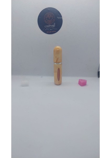 Mini Seyahat Parfüm Dolumlu Atomizer, Taşınabilir Parfüm Sprey Şişesi 5 ml (Krem Desenli) fiyatları