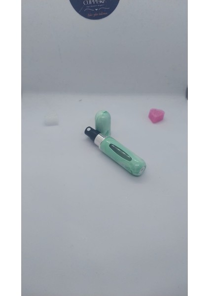 Mini Seyahat Parfüm Dolumlu Atomizer, Taşınabilir Parfüm Sprey Şişesi 5 ml (Yeşil Desenli) indirimleri