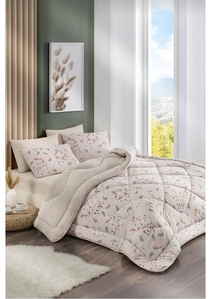 Çift Kişilik Welsoft Yorgan Çift Taraflı Uyku Seti | Lastikli Çarşaflı |çeyiz Seti | Çeyiz Takımı