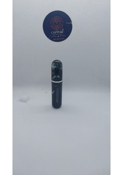 Mini Seyahat Parfüm Dolumlu Atomizer, Taşınabilir Parfüm Sprey Şişesi 5 ml (Siyah Desenli)