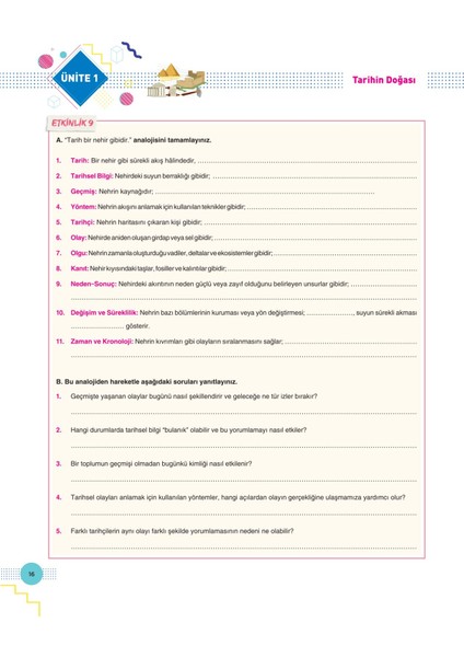 9. Sınıf Tarih Modu Fasikül Seti modelleri