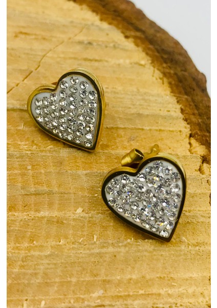 Gold Renk Figürlü Çelik Küpe