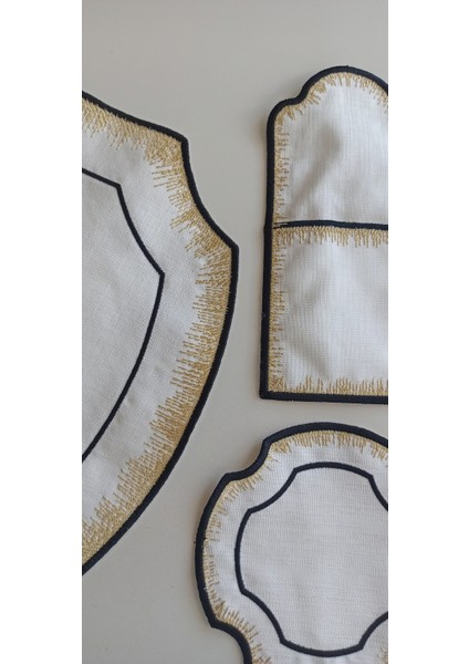 Luxury Style 18 Parça Linen Kumaş Amerikan Servis Seti fırsatları