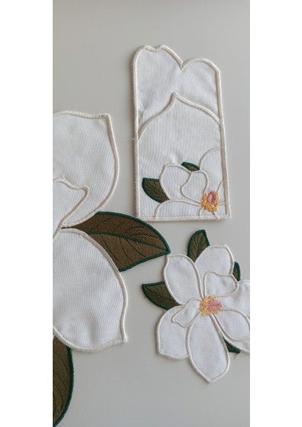 Lotus Flower 18 Parça Linen Kumaş Amerikan Servis Seti fırsatları