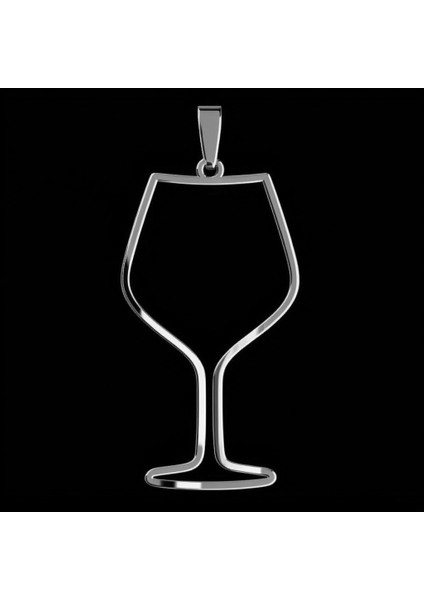 925 Ayar gümüş kolye şarap kadehi SM8934
