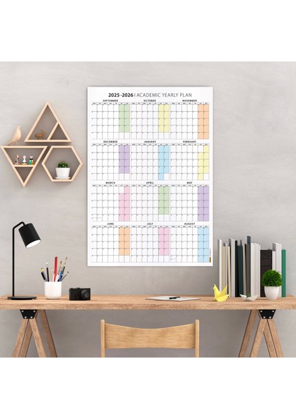 2025-2026 Akademik Duvar Takvimi, Eylül Başlangıçlı Takvim, Akademik Planlayıcı Takvim, Akademik Yılı Takvimi, 2025-2026 Academic Wall Calendar, Academic Wall Planner fiyatları
