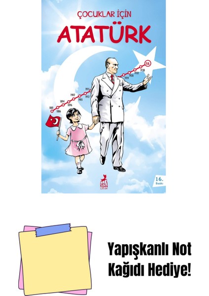 Çocuklar Için Atatürk + Yapışkanlı Not Kağıdı