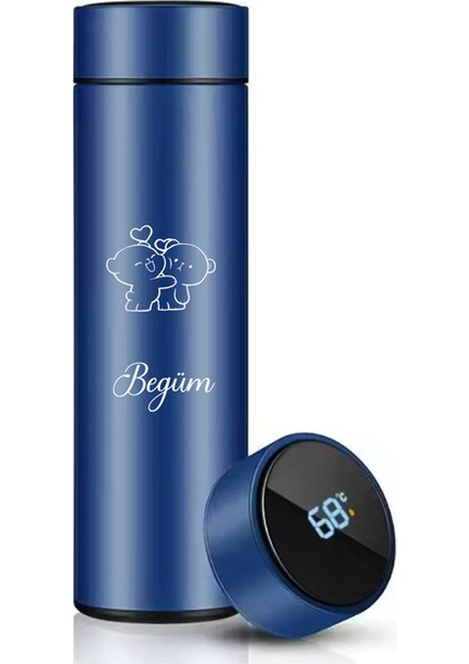 Kişiye Özel 500ML Dijital Göstergeli 304 Çelik Ayıcık Baskılı Akıllı Termos - Isı Korumalı Şişe fiyatları