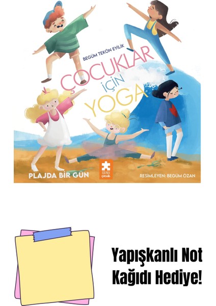 Plajda Bir Gün - Çocuklar Için Yoga + Yapışkanlı Not Kağıdı