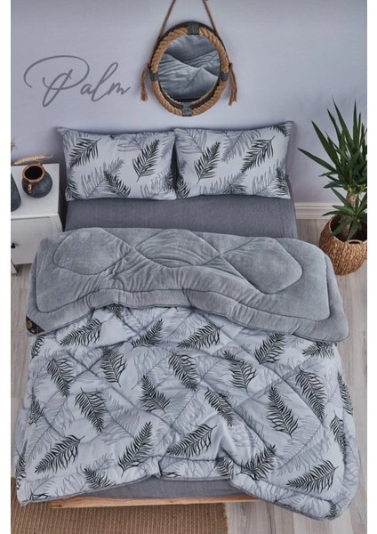 Çift Kişilik Welsoft Yorgan Çift Taraflı Uyku Seti | Lastikli Çarşaflı | Çeyiz Seti | Çeyiz Takımı