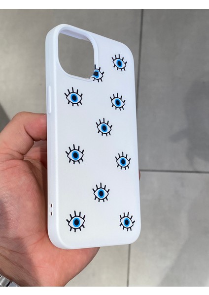 Apple iPhone 13 ve 14 Uyumlu Nazar Göz Desenli Koruyucu Silikon Kılıf fiyatları