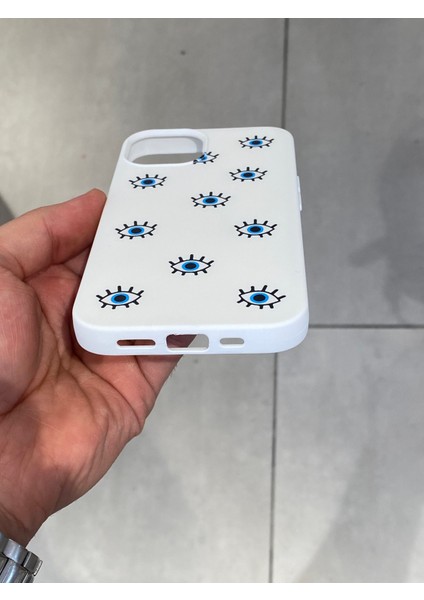 Apple iPhone 13 ve 14 Uyumlu Nazar Göz Desenli Koruyucu Silikon Kılıf fırsatları