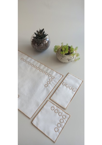 Chain Style 18 Parça Linen Kumaş Amerikan Servis Seti